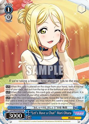"Let's Have a Chat" Mari Ohara (LSS/WE39-E053 N) - Love Live! School Idol Festival Series 10th Anniversary Premium Booster