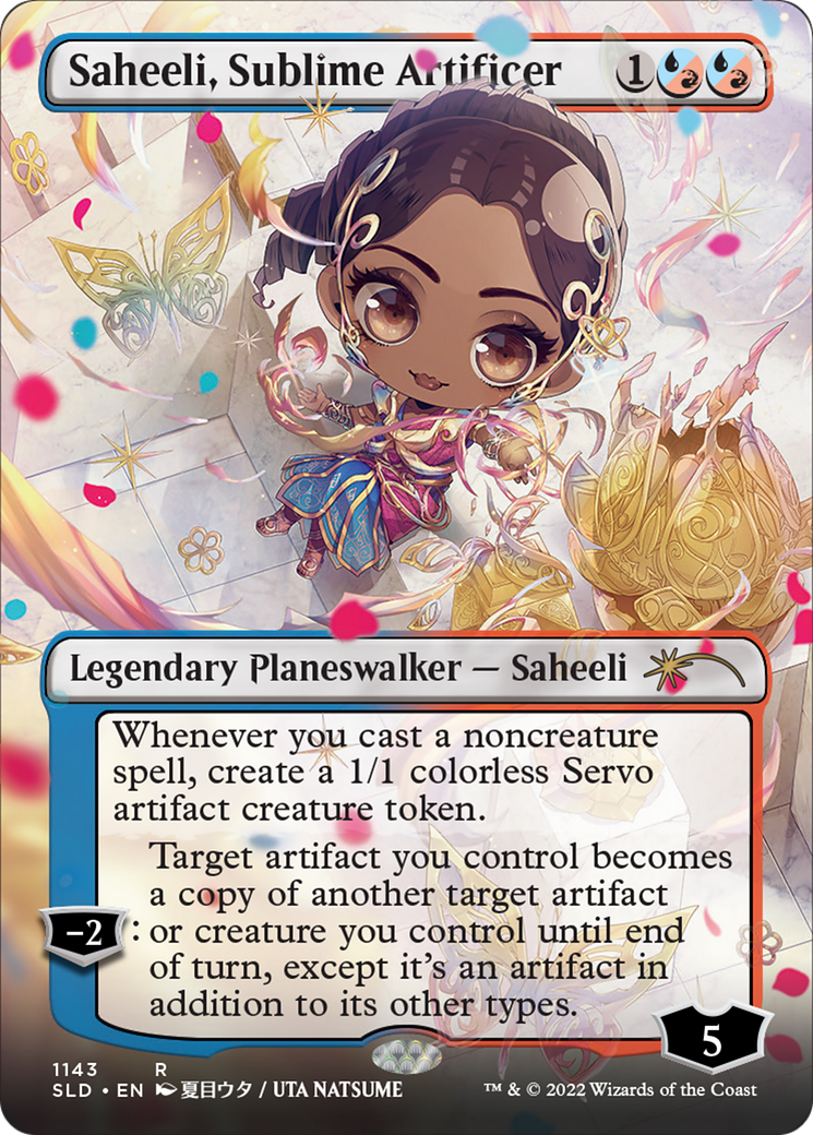 Saheeli, Sublime Artificer (SLD-1143) - Secret Lair Drop (Borderless)