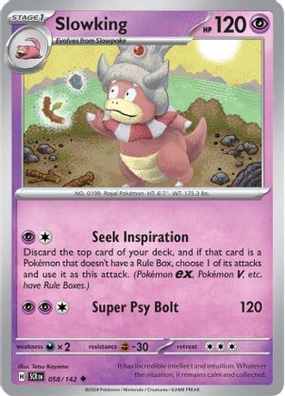 Slowking 058/142 - SV07 Stellar Crown Reverse Holofoil