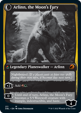 Arlinn, the Pack's Hope // Arlinn, the Moon's Fury (DBL-211) - Innistrad: Double Feature: (Double Faced Transform) Foil