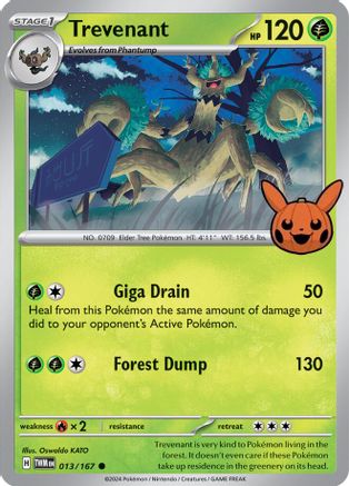 Trevenant 013/167 - Trick or Trade BOOster Bundle 2024