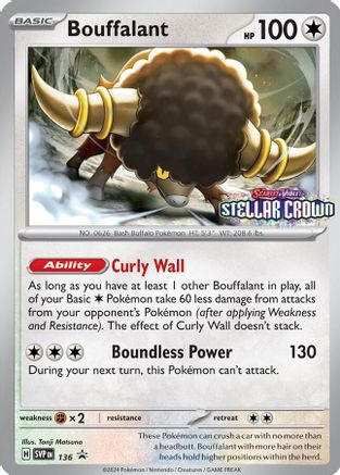 Bouffalant 136 - SV Scarlet & Violet Promo Cards Holofoil