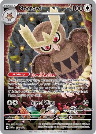 Noctowl (Pokemon Center Exclusive) 141 - SV Scarlet & Violet Promo Cards Holofoil