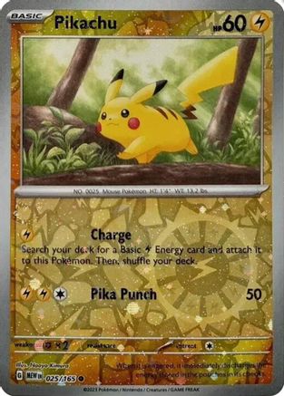 Pikachu (Reverse Cosmos Holo) (Costco Exclusive) 025/165 - Miscellaneous Cards & Products Holofoil