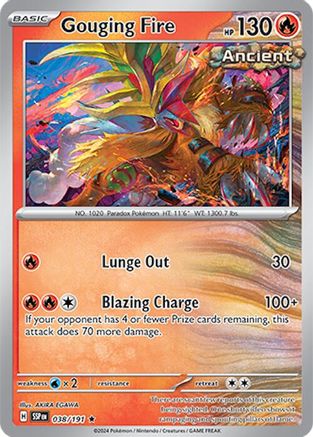 Gouging Fire 038/191 - SV08 Surging Sparks Reverse Holofoil