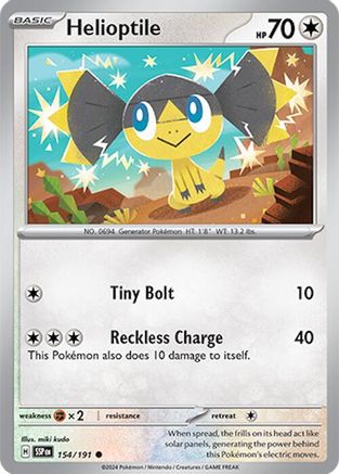Helioptile 154/191 - SV08 Surging Sparks Reverse Holofoil