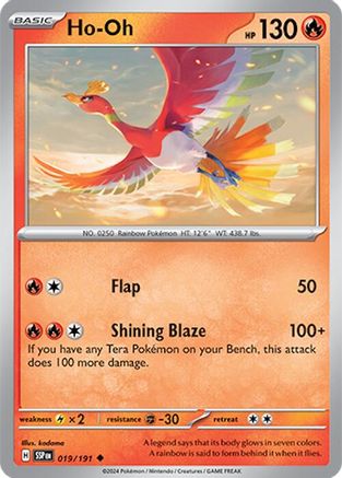 Ho-Oh 019/191 - SV08 Surging Sparks Reverse Holofoil