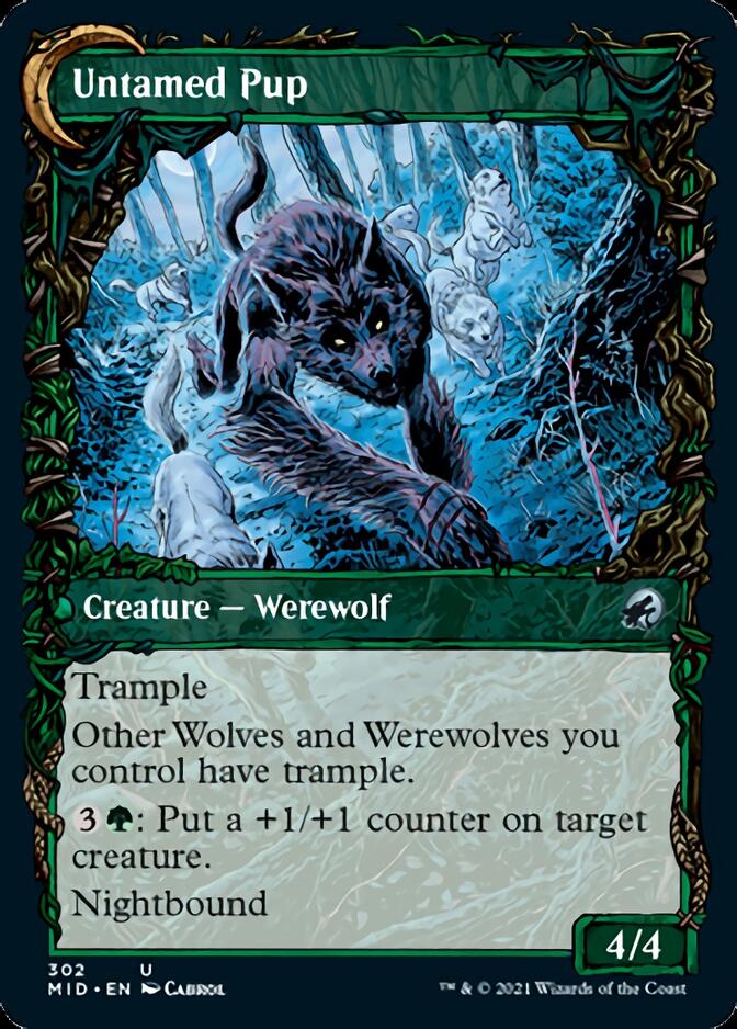 Hound Tamer // Untamed Pup (MID-302) - Innistrad: Midnight Hunt: (Showcase, Double Faced Transform) Foil