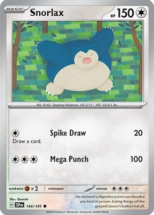 Snorlax 144/191 - SV08 Surging Sparks Reverse Holofoil