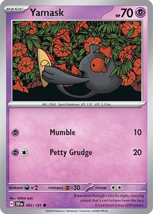 Yamask 082/191 - SV08 Surging Sparks Reverse Holofoil
