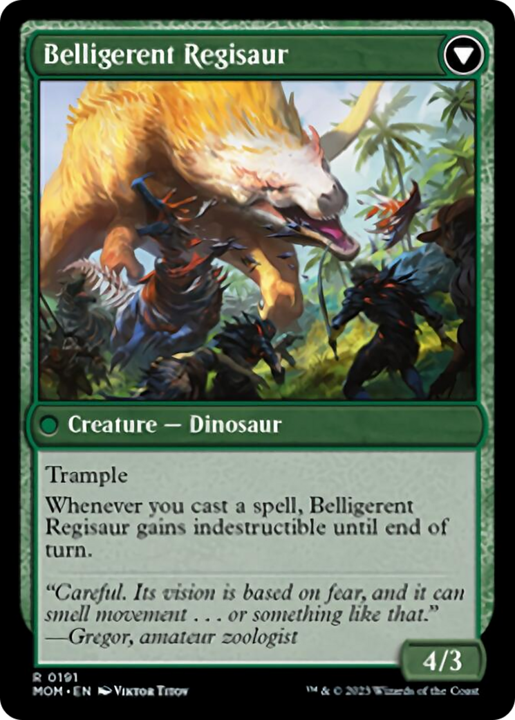 Invasion of Ixalan // Belligerent Regisaur (MOM-191) - March of the Machine Foil