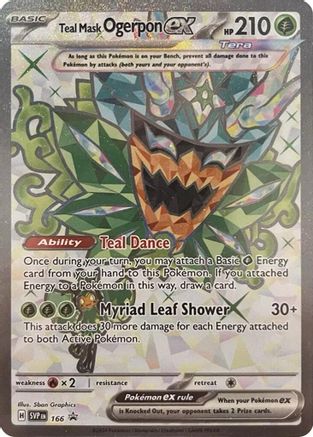 Teal Mask Ogerpon ex 166 - SV Scarlet & Violet Promo Cards Holofoil