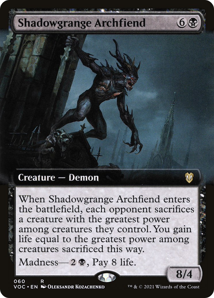 Shadowgrange Archfiend (VOC-060) - Crimson Vow Commander: (Extended Art)