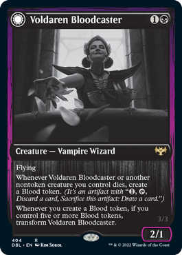 Voldaren Bloodcaster // Bloodbat Summoner (DBL-404) - Innistrad: Double Feature: (Double Faced Transform) Foil