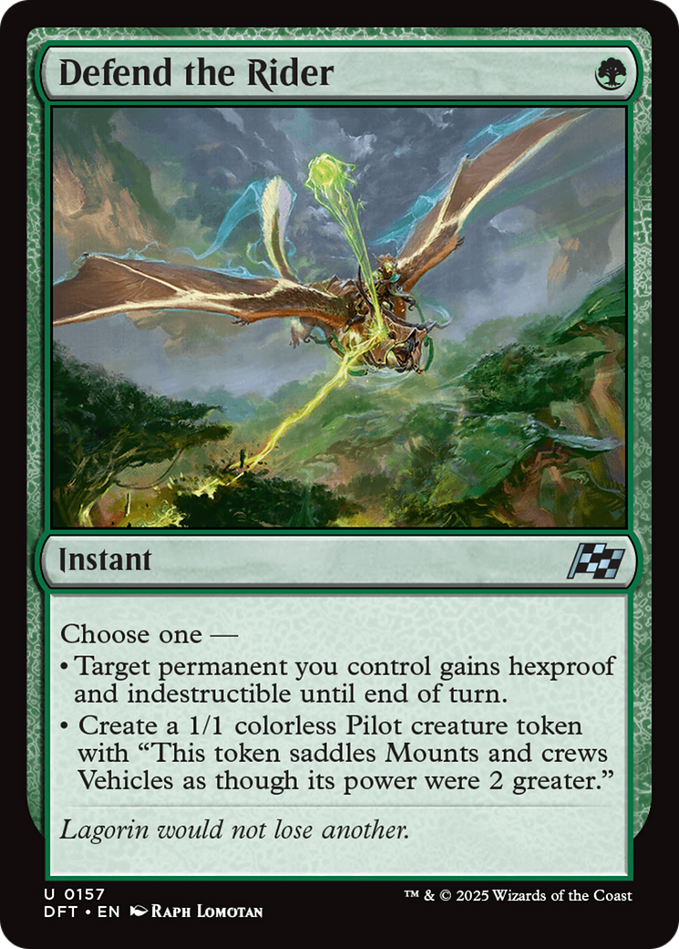 Defend the Rider (DFT-157) - Aetherdrift Foil