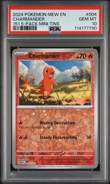 Charmander Costco Exclusive 004/165 PSA 10