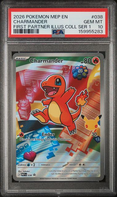Charmander First Partner Series 1 Mega Evolution Promo 038 PSA 10