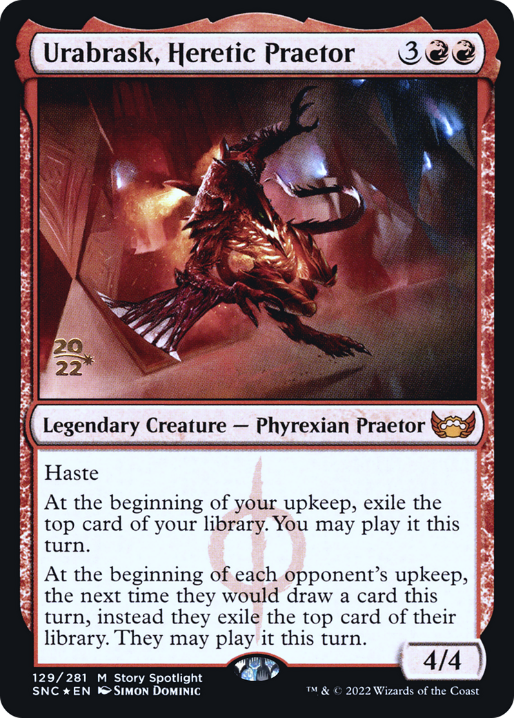 Urabrask, Heretic Praetor (PRE-129S) - Streets of New Capenna Promos Foil