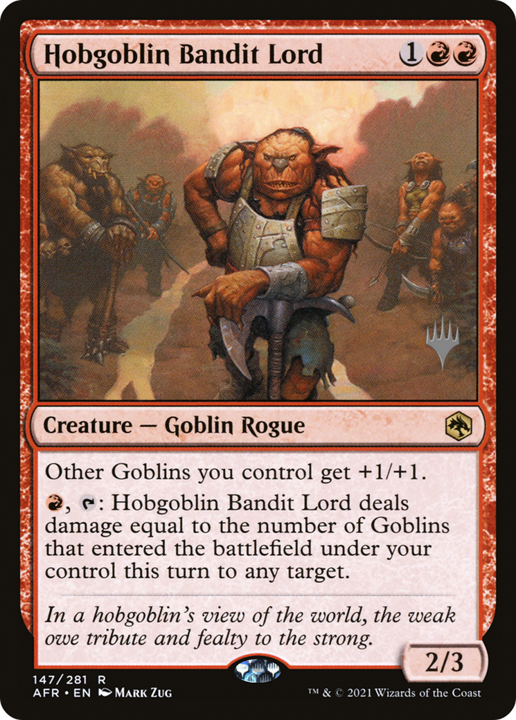 Hobgoblin Bandit Lord (PPAFR-147P) - Adventures in the Forgotten Realms Promos