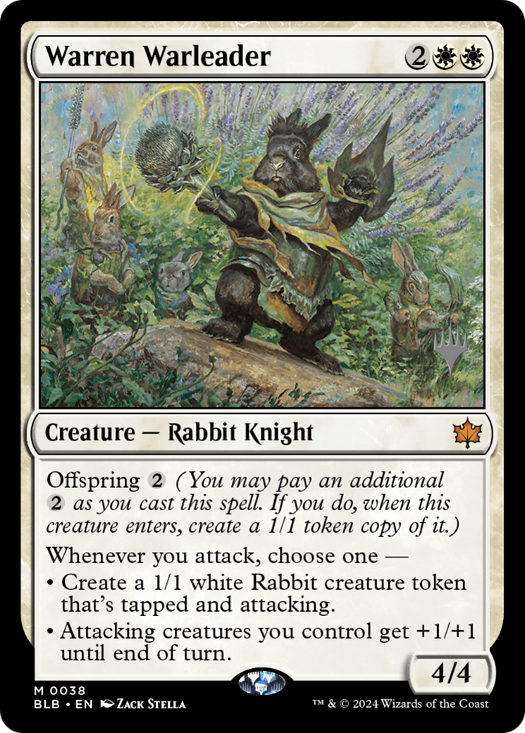 Warren Warleader (PPBLB-038) - Bloomburrow Promos Foil