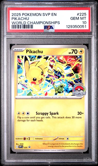 Pikachu World Championships 2025 Promo SVP 225 PSA 10