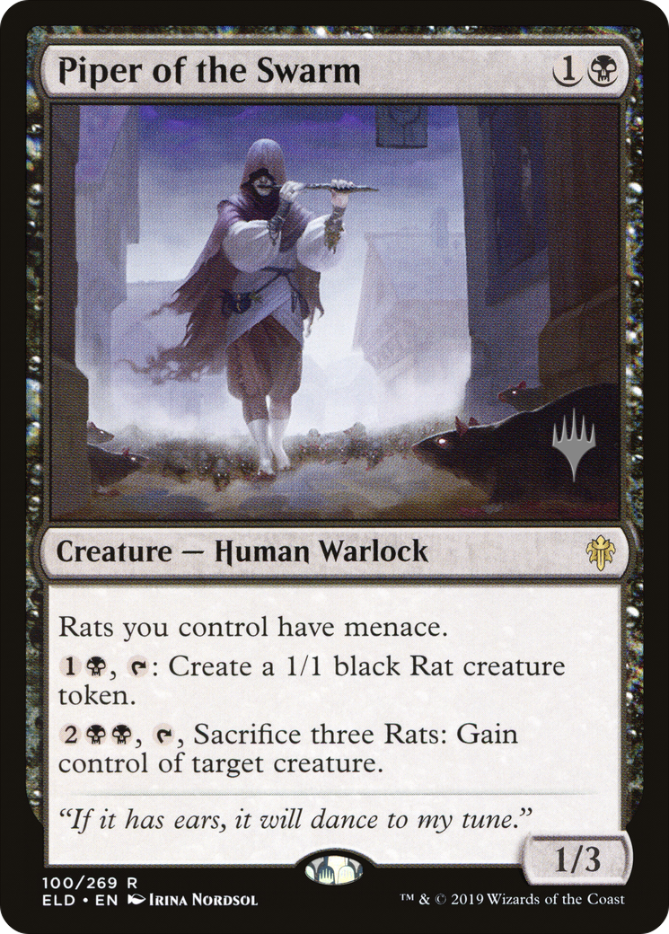 Piper of the Swarm (PPELD-100P) - Throne of Eldraine Promos Foil