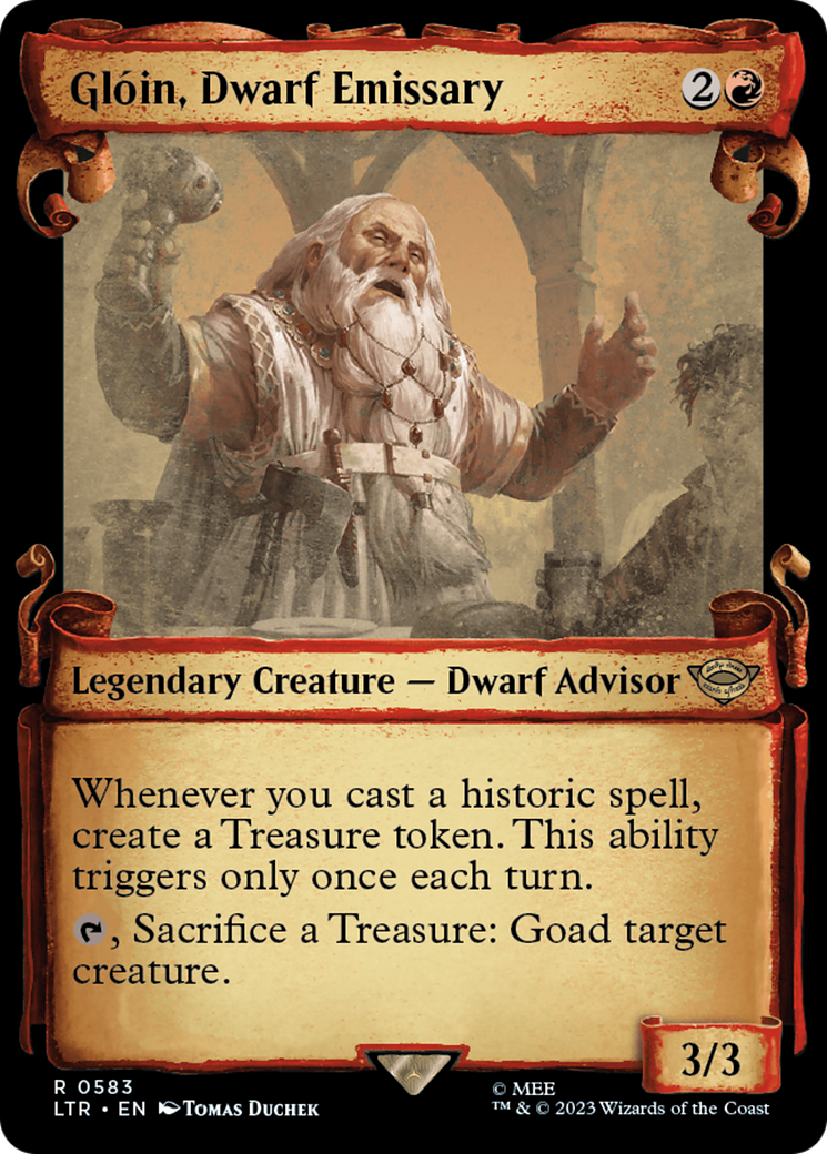 Glóin, Dwarf Emissary (LTR-583) - The Lord of the Rings: Tales of Middle-earth: (Showcase) Foil