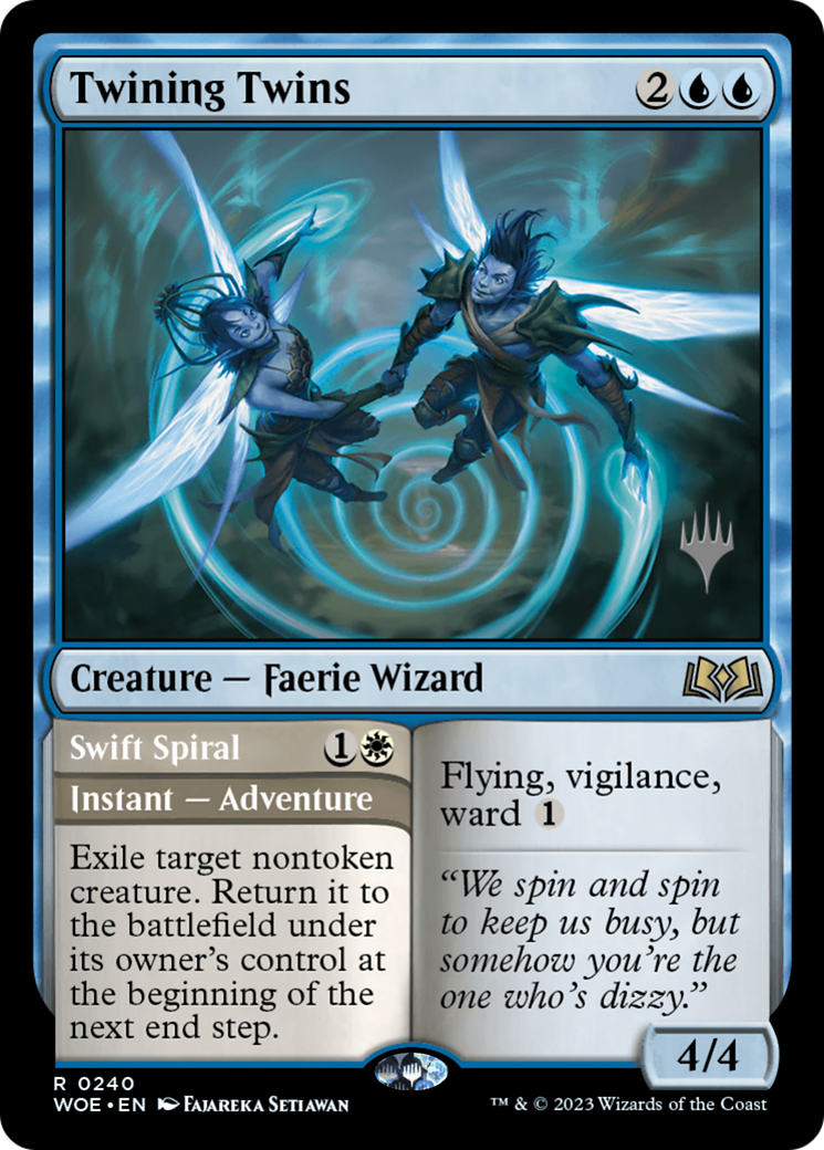 Twining Twins // Swift Spiral (PPWOE-240) - Wilds of Eldraine Promos Foil
