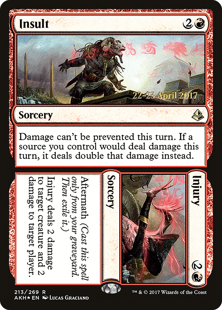 Insult // Injury (PRE-213S) - Amonkhet Promos Foil