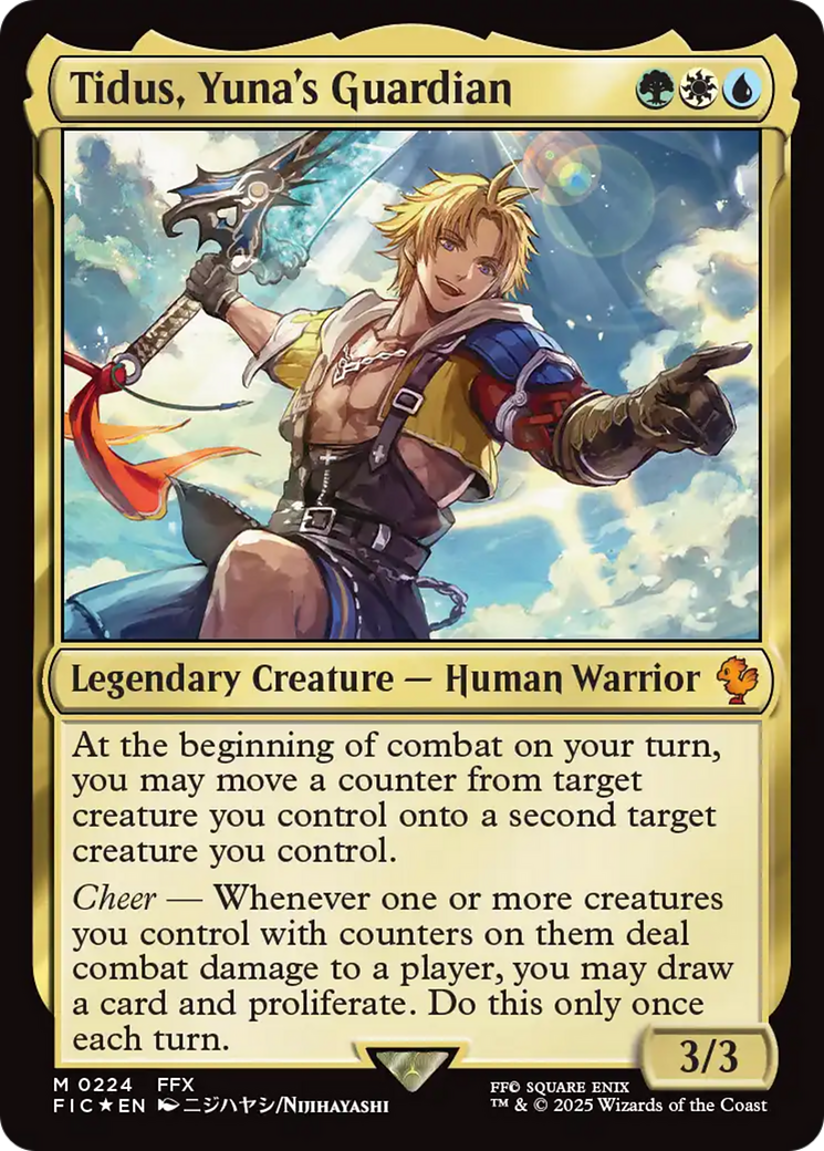 Tidus, Yuna's Guardian (Surge Foil) (FIC-224) - Commander: FINAL FANTASY Foil