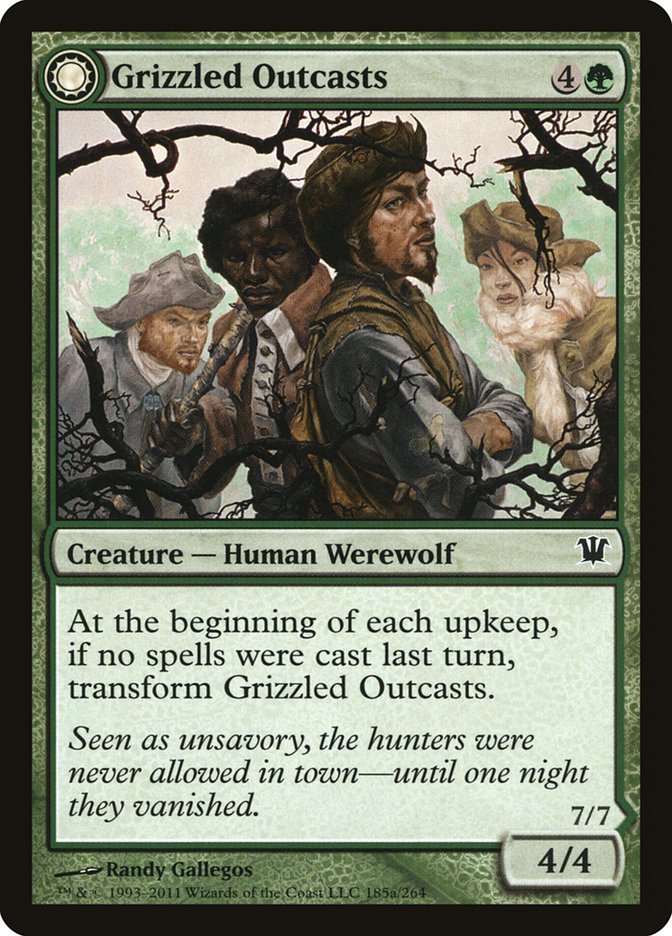 Grizzled Outcasts // Krallenhorde Wantons (ISD-185) - Innistrad: (Double Faced Transform) Foil