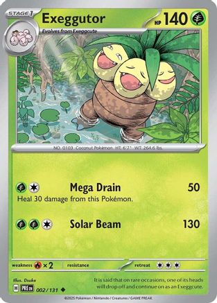Exeggutor 002/131 - SV Prismatic Evolutions Reverse Holofoil