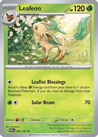 Leafeon 005/131 - SV Prismatic Evolutions Reverse Holofoil