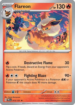 Flareon 013/131 - SV Prismatic Evolutions Reverse Holofoil