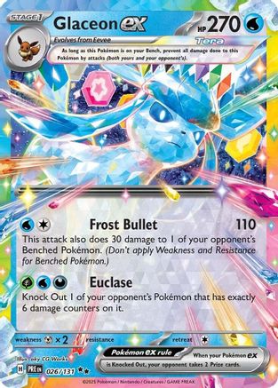 Glaceon ex 026/131 - SV Prismatic Evolutions Holofoil