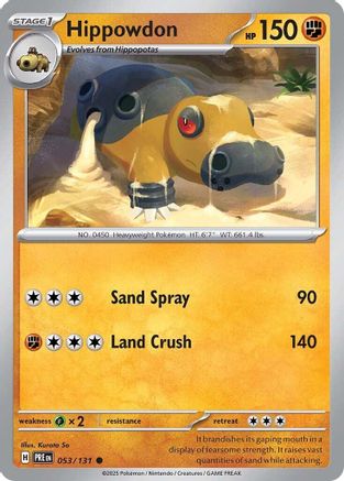Hippowdon 053/131 - SV Prismatic Evolutions Reverse Holofoil