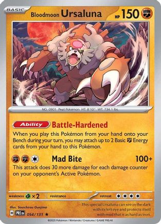 Bloodmoon Ursaluna 054/131 - SV Prismatic Evolutions Reverse Holofoil