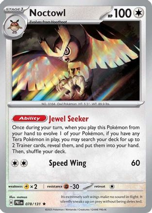 Noctowl 078/131 - SV Prismatic Evolutions Reverse Holofoil