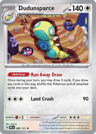 Dudunsparce 080/131 - SV Prismatic Evolutions Reverse Holofoil