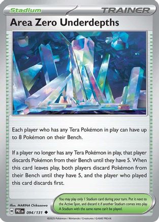 Area Zero Underdepths 094/131 - SV Prismatic Evolutions Reverse Holofoil