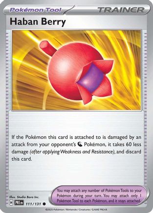 Haban Berry 111/131 - SV Prismatic Evolutions Reverse Holofoil