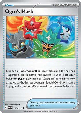 Ogre's Mask 118/131 - SV Prismatic Evolutions Reverse Holofoil