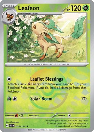 Leafeon (Poke Ball Pattern) 005/131 - SV Prismatic Evolutions Holofoil