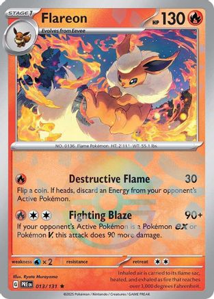 Flareon (Poke Ball Pattern) 013/131 - SV Prismatic Evolutions Holofoil