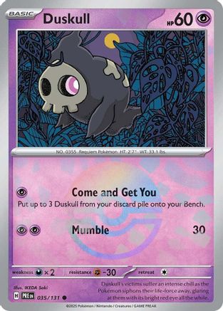 Duskull (Poke Ball Pattern) 035/131 - SV Prismatic Evolutions Holofoil