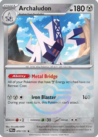 Archaludon (Poke Ball Pattern) 070/131 - SV Prismatic Evolutions Holofoil