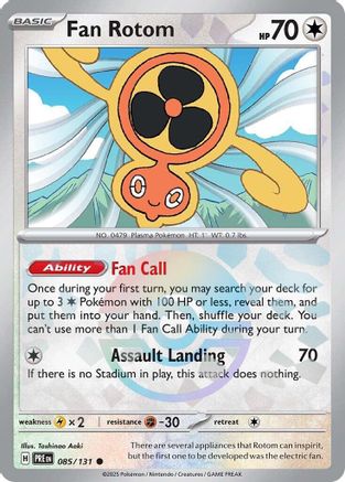 Fan Rotom (Poke Ball Pattern) 085/131 - SV Prismatic Evolutions Holofoil