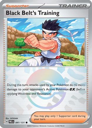 Black Belt's Training (Poke Ball Pattern) 097/131 - SV Prismatic Evolutions Holofoil