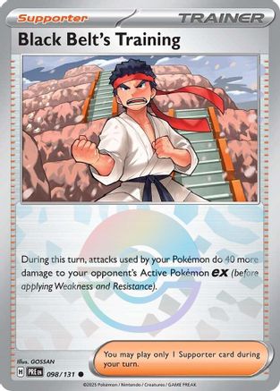 Black Belt's Training (Poke Ball Pattern) 098/131 - SV Prismatic Evolutions Holofoil