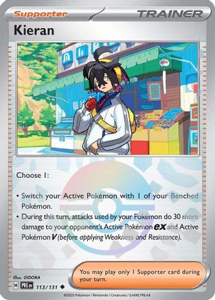 Kieran (Poke Ball Pattern) 113/131 - SV Prismatic Evolutions Holofoil